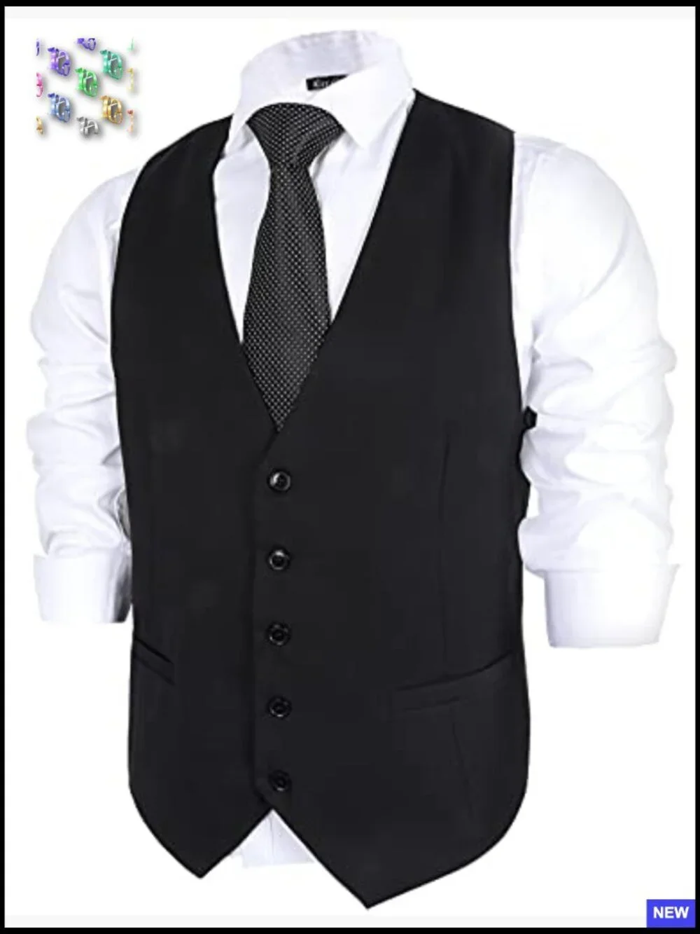 Classic Solid Color Business Suit Vest Regular Fit Tuxedo Waistcoat Wedding